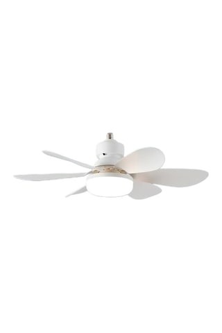 Opulentliving Remotely Controlled Timed Ceiling Fan Lamp, Small Design, Multicolor Çok Renkli