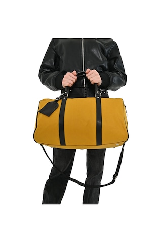My Free Bag Gk Unisex İş, Seyehat, Spor İçin El Çantası / Valizi Sarı Kanvas Sarı