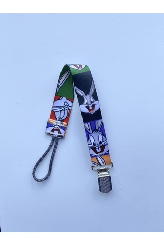Bugs Bunny Emzik Askısı - Emzik Zinciri - Emzik Tutacağı - Handmade Çok Renkli