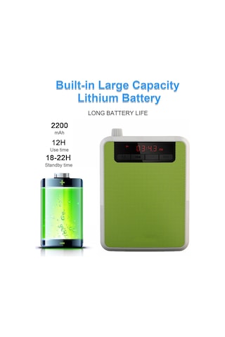 Jms Taşınabilir Kablolu Mikrofonlu Kulaklık Bel Bandı İle Şarj Edilebilir Şiddet Ses Amplifikatörü Siyah