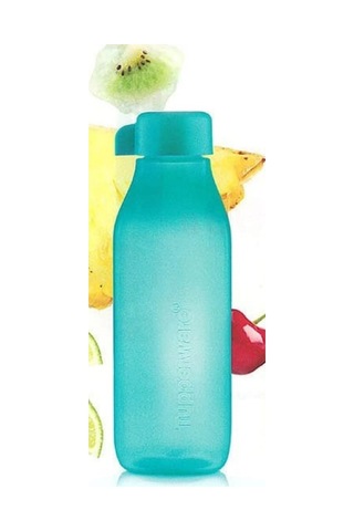 Tupperware Eko Şişe 500 Ml Vidalı Kapak Kare Turkuaz Hsgl N1141667