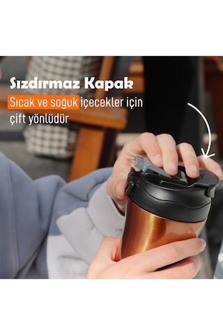 Any Morning Sı232021 İki Ağızlı Termos Mug Bakır 400 Ml