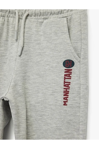 Koton Baskılı Şardonlu Jogger Gri Erkek Çocuk Eşofman Altı 6wkb40123tk Gri