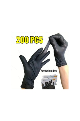 Eldiven Tek Kullanımlık Nitril Siyah Xl Lateks Eldiven Pvc