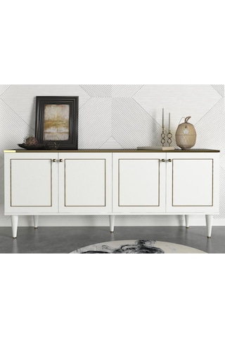 Dekorister Exclusive Ravenna Konsol Beyaz-Mermer