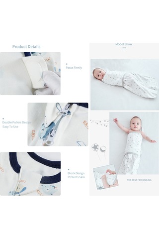 Xindoker Yeni Doğan Bebek Pamuklu Sarıcak, 3-4 Ay İçin M Boy, Yelken Gemisi Desenli Kucak Örtüsü