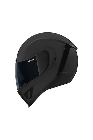 Icon Airform Dark Kapalı Motosiklet Kaskı Mat Siyah