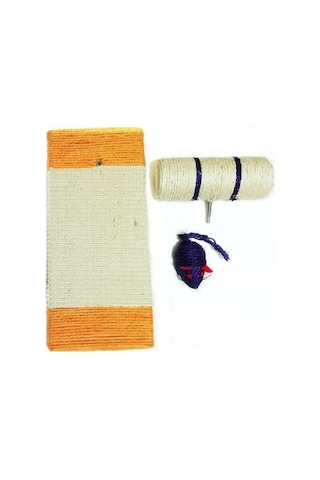 Fare Oyuncaklı Rampalı Kedi Tırmalama Tahtası 17 x 38 CM