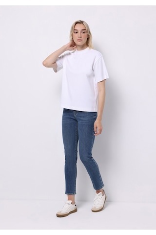 Colins Regular Fit Yuvarlak Yaka Düz Kadın Beyaz Kısa Kol Tişört Cl1076097 Q1.v2 Ofw Beyaz