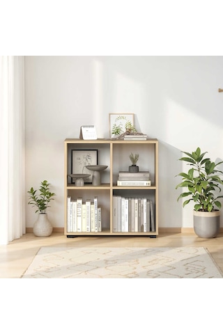 Cubic Kitaplık Florida Meşe 70x72x30 Cm Kahverengi