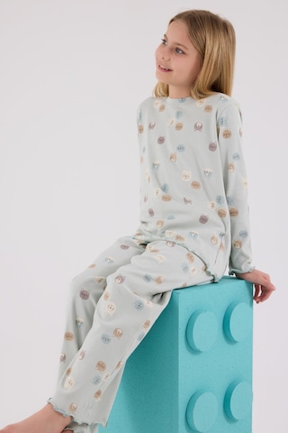 Rolypoly Kız Çocuk Uzun Kol Pijama Takım Açık Yeşil-1756 Yesil