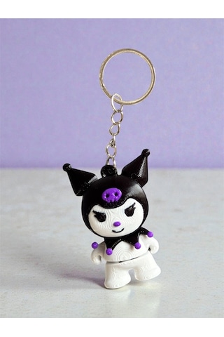 Asi Ruh Kuromi Figür Anahtarlık Charm- Hareketli Eklemli Kawaii Aksesuar