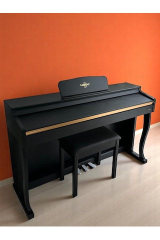 Marcia Mk-900 Bk Dijital Konsol Piyano, Bluetooth, Tuş Hassasiyeti, 88 Tuşlu, Kapaklı Kulaklık Ve Tabure