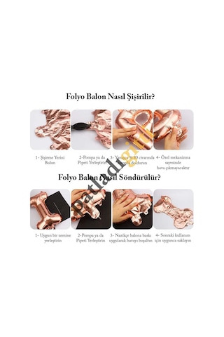 U Harf Gold Folyo Balon16 İnç 36 cm