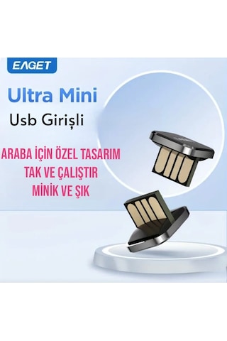 Eaget 32gb.minik Usb Flash Bellek Metal Şık Araç İçin Mükemmel