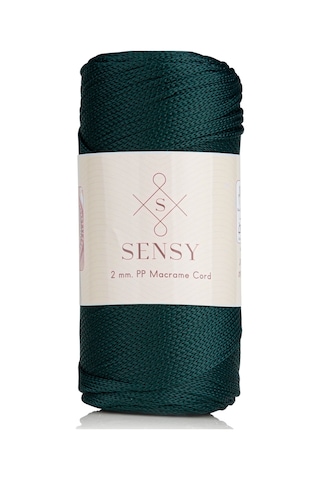 Sensy 2 Mm - 200 Gr Polyester Makrome Ipi Yeşil 230 M Polyester Makrome Ip Supla Ip Ve Çanta Ipliği