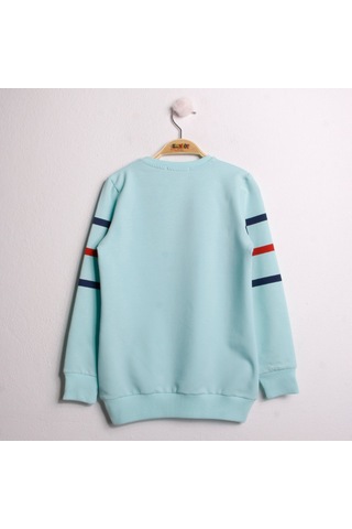 Toontoy Kız Çocuk Sweatshirt Never Baskı Su Yeşil