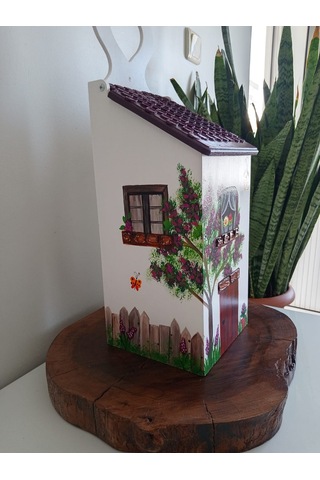 El Boyaması Ahşap Poşetlik