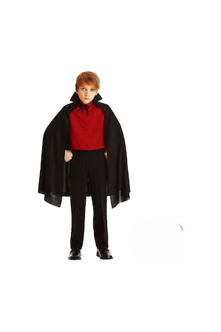Pelerin - Vampir Pelerin - Dracula Pelerin 90 Cm Siyah Yakalı