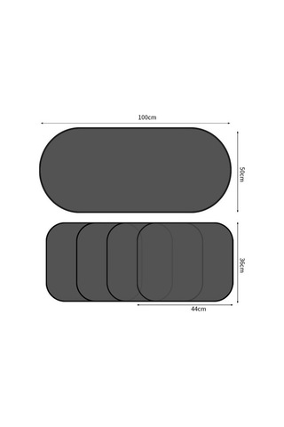 Tongxida Gözeneksiz Vantuz Araba Mesh Siyah Arka Blok+siyah Yan Blok X 4 Siyah Arka Blok+siyah Yan Blok X 4