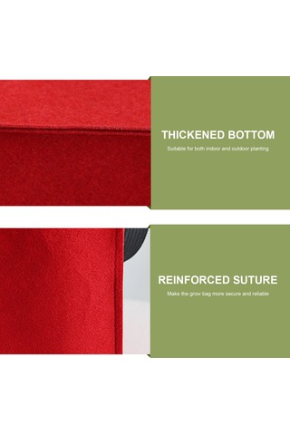 Jeehugo Mavi Dikdörtgen Felt Bitki Yetiştirme Çanta, 40x30x20cm, İç/ Dış Kullanım, Kök Solunum & İyi Drainedür, Bahçe Ve Ev Bitkileri İçin