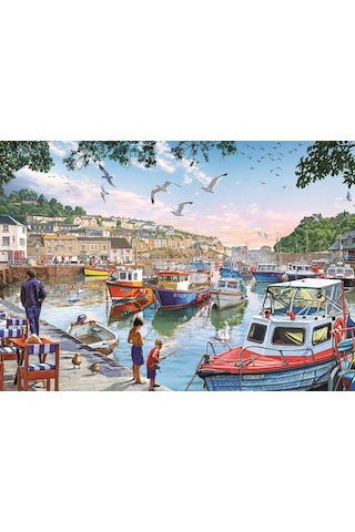 Art 1000 Parça Limandaki Küçük Balıkçılar Puzzle