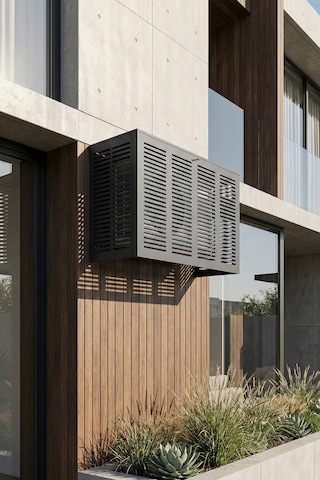 Klima Motoru/dış Ünite Gizleme/koruma Kafesi Xl 120x62x150 H Slotted Antrasit