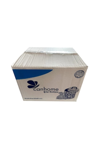 Canhome Mavi Büyük Boy Battal 65x80 Cm. 30 Litre Çöp Torbası Poşeti - 10 Adetlik 50 Rulo - Koli