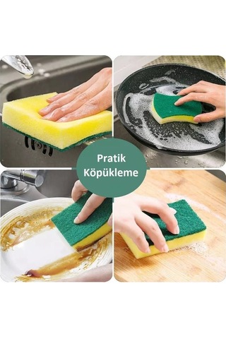 Pompalı Sünger Hazneli Sıvı Sabunluk Hediyeli