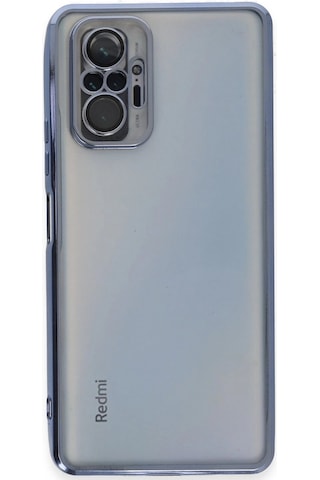 Xiaomi Redmi Note 10 Pro Kılıf Razer Lensli Silikon - Açık Mavi