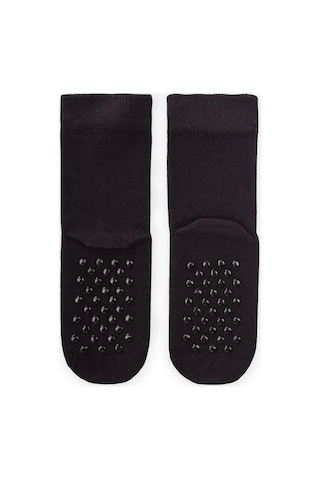Cigit Tabanı Abs Li Bambu Çocuk Çorabı Siyah Siyah