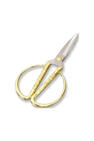 Mutluadim İşlemeli Metal Nişan Makası 9 x 18 CM