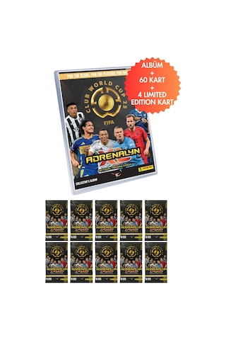 Toyika Panini Club World Cup 25 Lisanslı Orijinal Mega Başlangıç Albümü + 60 Adet Trading Cards