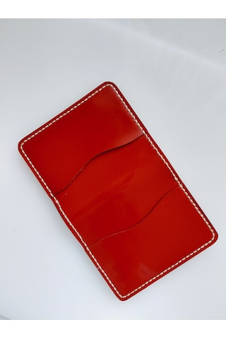 Luna Luster Hakiki Deri 8 Bölmeli Taba Minimalist Krem Kartlık & Cüzdan Drc66 Bej - Taba