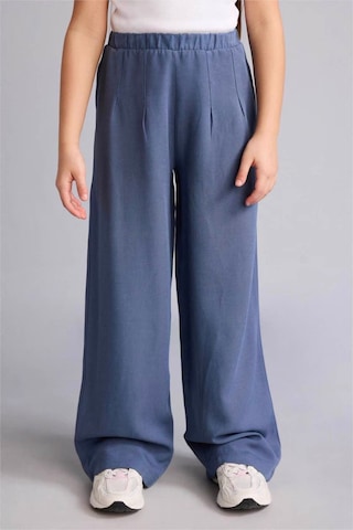 Defacto Wıde Leg Geniş Paça Keten Karışımlı Pantolon Kız Çocuk H1212a826smın245 İndigo-ın245