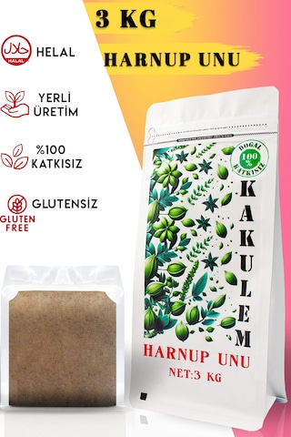 Kakulem Glutensiz Keçiboynuzu Tozu Unu Harnup 3 Kg