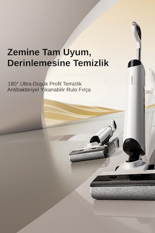 Uwant D500 Vakum + Mop Kendini Temizleme Özellikli 17.000Pa Islak Kuru Şarjlı Süpürge
