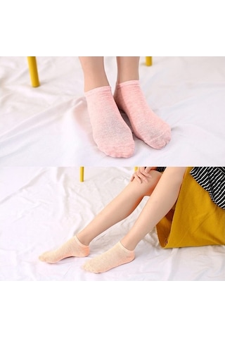 Kadın Karışık Soft Renkli Koton Patik Çorap 10 Çift 36-40 Çok Renkli
