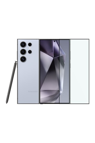 Safeus Tam Kaplayan Parmak İzi Bırakmayan Safir Ekran Koruyucu Cam , Samsung S24 Ultra İle Uyumlu