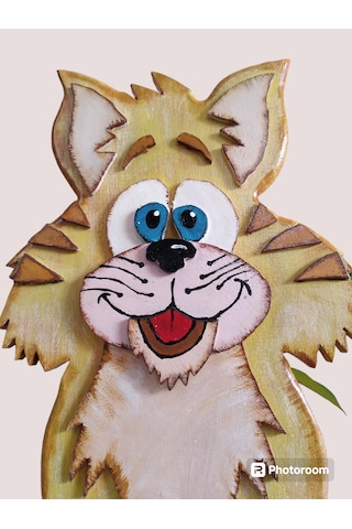 İzwoodcraft Sevi Mli Kedim Çocuk Ve Bebek Odası Kitaplık Ve Oyuncak Sepeti Sarı
