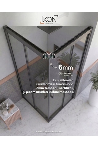 Siyah Füme Cam Yan Panel / Separatör Gümüş Metalik