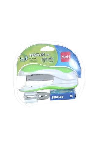 Deli Stapler Set 3`ın1 Zımba Makinesi