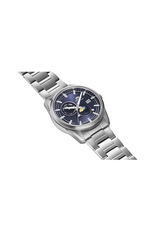 Orient Sun&moon Ra-ak0315l30b Kurmalı Otomatik Çelik Gri Lacivert Kadran 42 Mm Erkek Kol Saati
