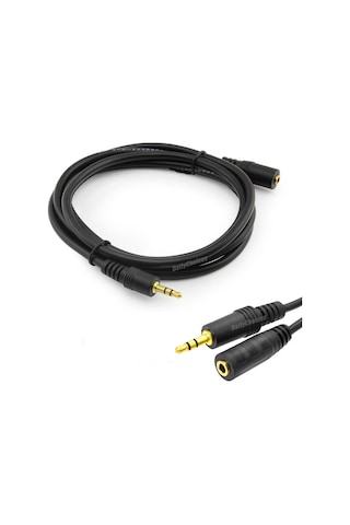 Kulaklık Ses Hoparlör Uzatma Kablosu 3.5mm Stereo - 1 Metre