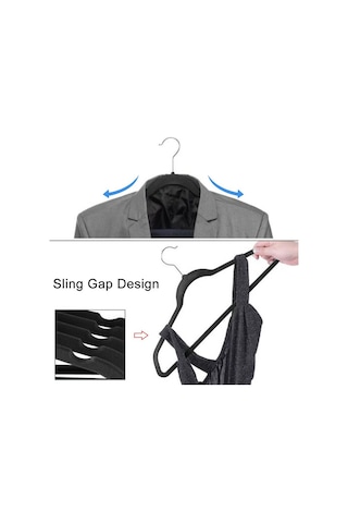 50'li Paket Kauçuk Ve Kaymayan Ekstra Güçlü Plastik Askılar Diğer