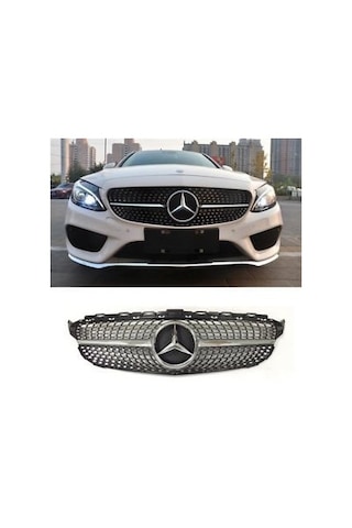 Mercedes W205 Diamond Amg Ön Panjur Izgara Seti 2014 / 2018 C Ser