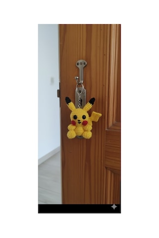 Pokemon Pikachu Amigurumi Anahtarlık Sarı
