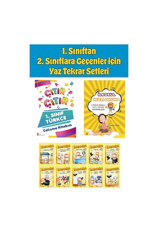 1.sınıftan 2.sınıfa Geçenler İçin Hızlı Okuma İle Çıtır Türkçe Çalışma Kitabım+10 Lu Hikaye Seti 5