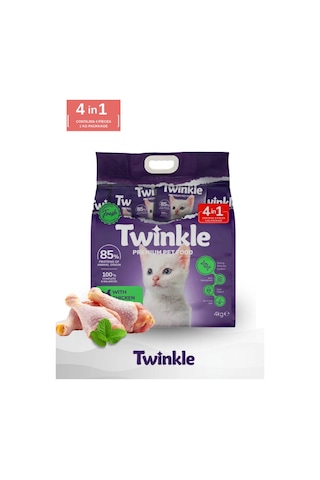 Twinkle Yavru Kediler İçin Tavuklu Tam Ve Dengeli Kedi Maması 4 Kg