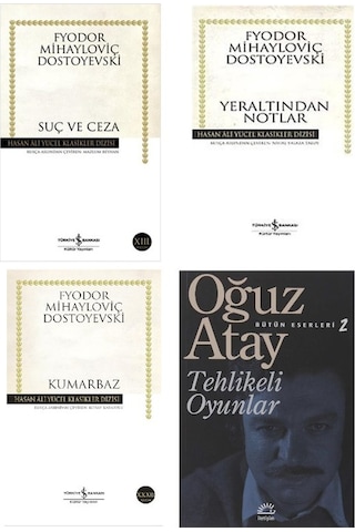 Tehlikeli Oyunlar - Suc Ve Ceza - Yeraltindan Notlar - Kumarbaz 4 Set